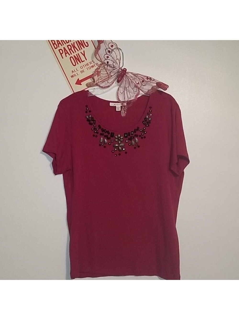 JM Collection Magenta Knit SZ  L